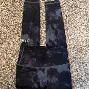 Fleo Black Tie-Dye Leggings